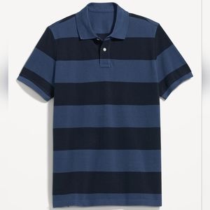 NWT Old Navy Rugby-Stripe Classic Fit Pique Polo for Men